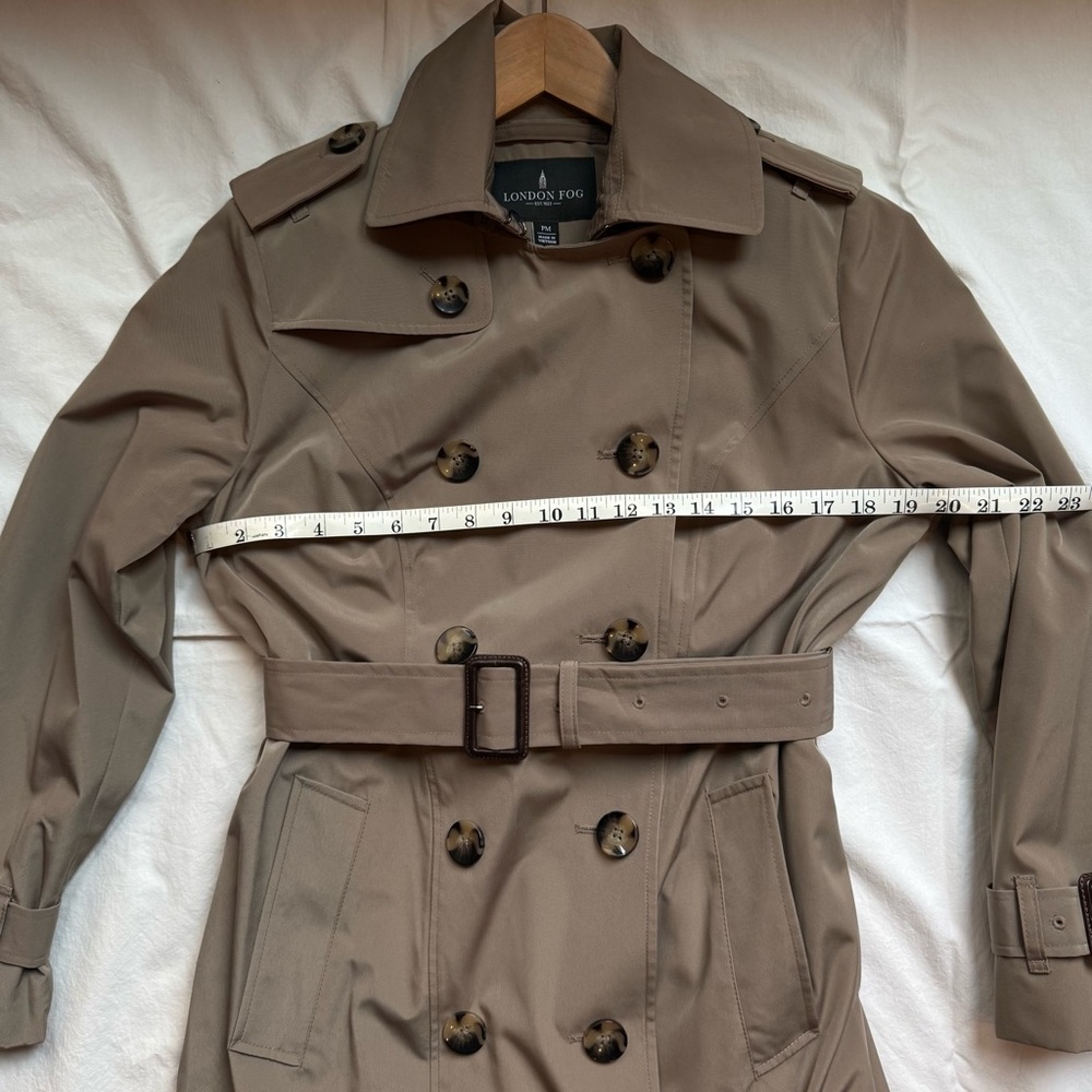 vintage London fog long classic trench double breasted petite medium - Picture 8 of 8